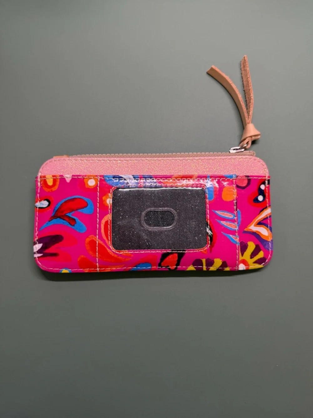 Consuela Hot Pink Multi-Pattern Card Holder - Picture 2 of 3